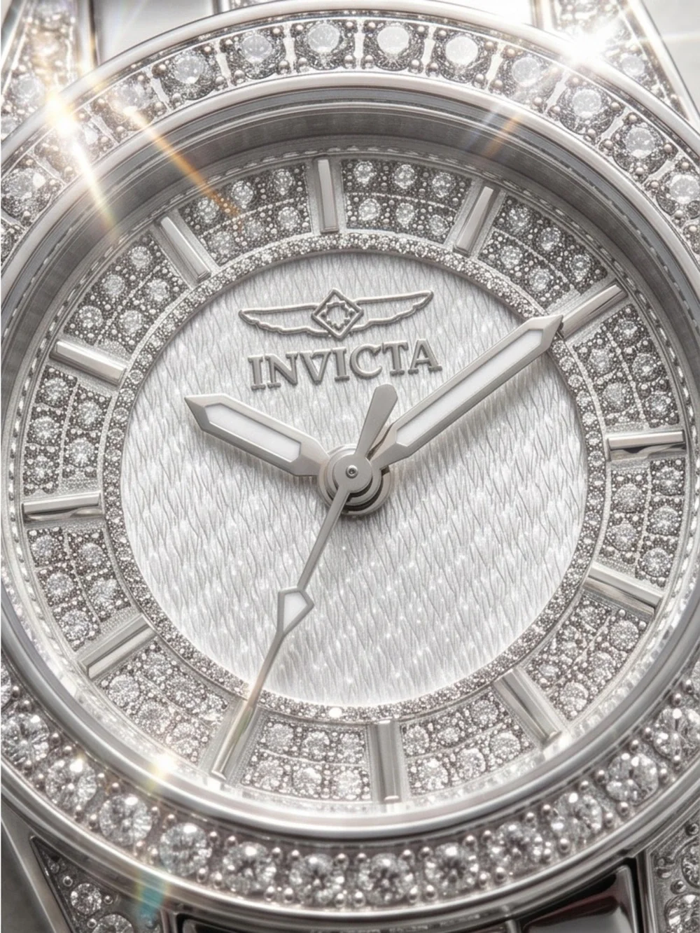 Invicta Silver Crystal Accent Women's Bracelet Watch